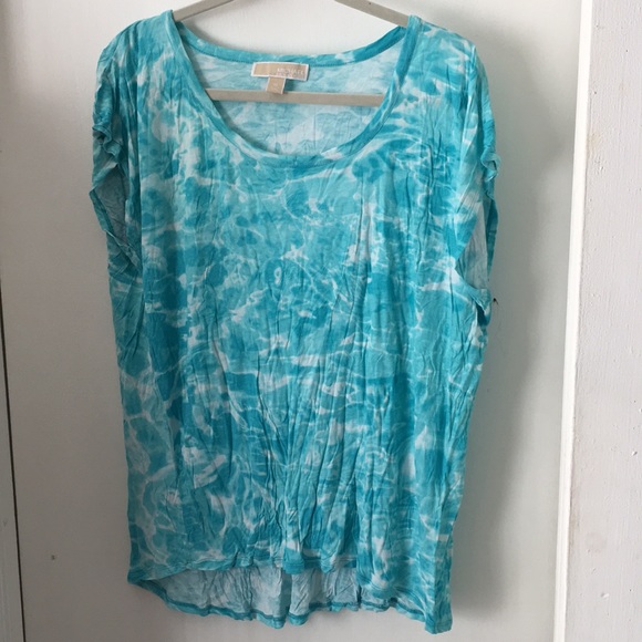 Michael Kors XL Women’s Tie Dye Tshirt. Turquoise - Picture 1 of 4